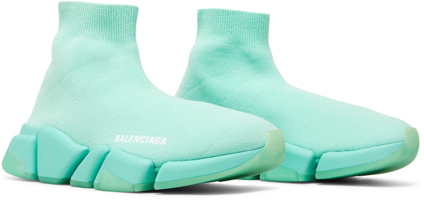 (W) バレンシアガ スピード2.0 クリアソール グリーン 654045W2DI43412 Cheap (W) バレンシアガ スピード2.0 クリアソール グリーン 654045W2DI43412