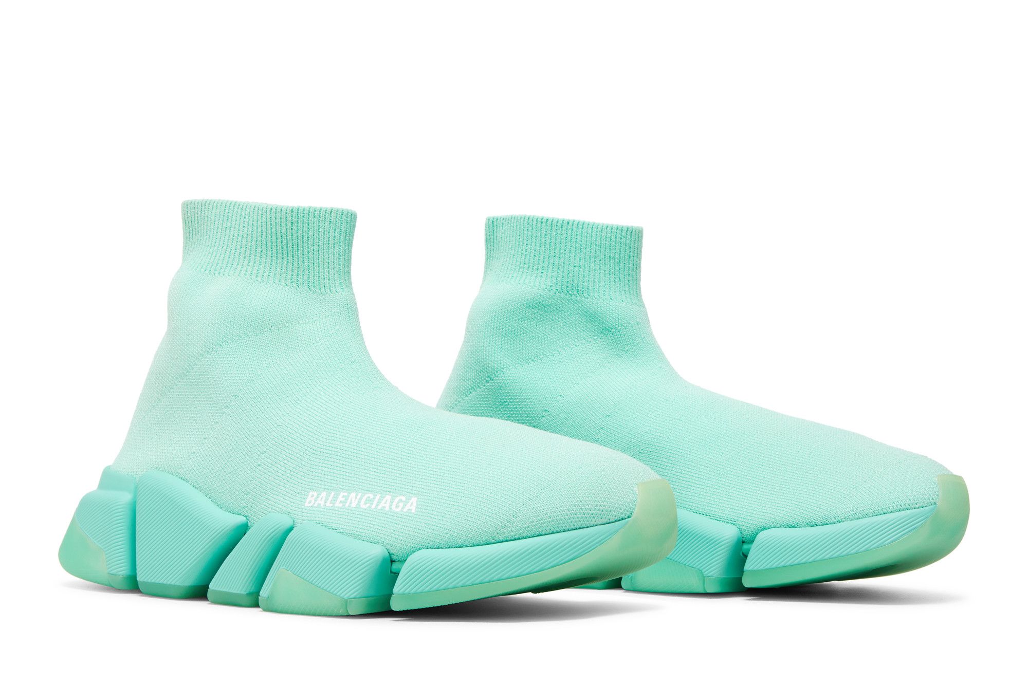Cheap (W) Balenciaga Speed 2.0 Baskets ''Semelle Transparente - Vert'' 654045-W2DI4-3412