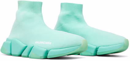Cheap (W) Balenciaga Speed 2.0 Zapatillas 'Suela Transparente - Verde' 654045-W2DI4-3412