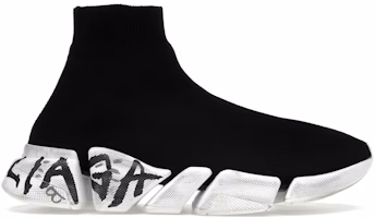 (Women) Balenciaga Speed 2.0 Sneaker 'Worn-Out Graffiti - Black White' 617196W2DD41091 (Women) Balenciaga Speed 2.0 Sneaker 'Worn-Out Graffiti - Black White' 617196W2DD41091