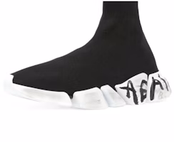 (Women) Balenciaga Speed 2.0 Sneaker 'Worn-Out Graffiti - Black White' 617196W2DD41091 (Women) Balenciaga Speed 2.0 Sneaker 'Worn-Out Graffiti - Black White' 617196W2DD41091
