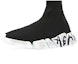 Buy (W) Balenciaga Speed 2.0 Sneaker 'Worn-Out Graffiti - Hitam Putih' 617196W2DD41091