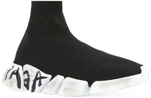 (W) 발렌시아가 스피드 2.0 스니커즈 '빈티지 그라피티 - 블랙 화이트' 617196W2DD41091 Order (W) 발렌시아가 스피드 2.0 스니커즈 '빈티지 그라피티 - 블랙 화이트' 617196W2DD41091