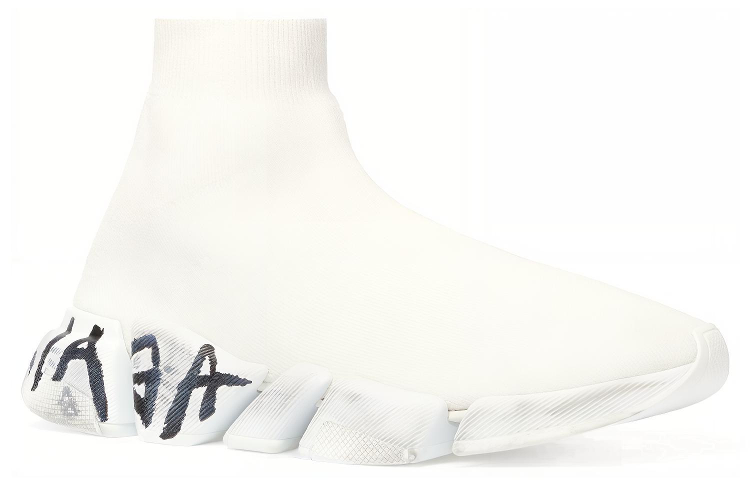 Order (W) Balenciaga Speed 2.0 Zapatillas 'Desgastadas Grafiti - Huevo' 617196W2DD42091