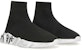 (W) Balenciaga Speed 2.0 Sneaker 'Worn-Out Graffiti - Hitam Putih' 617196W2DD41091