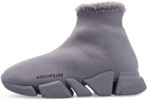 (Women) Balenciaga Speed 2.0 Sneakers 'Grey Recycled Knit' 669789W2DI31503 (Women) Balenciaga Speed 2.0 Sneakers 'Grey Recycled Knit' 669789W2DI31503