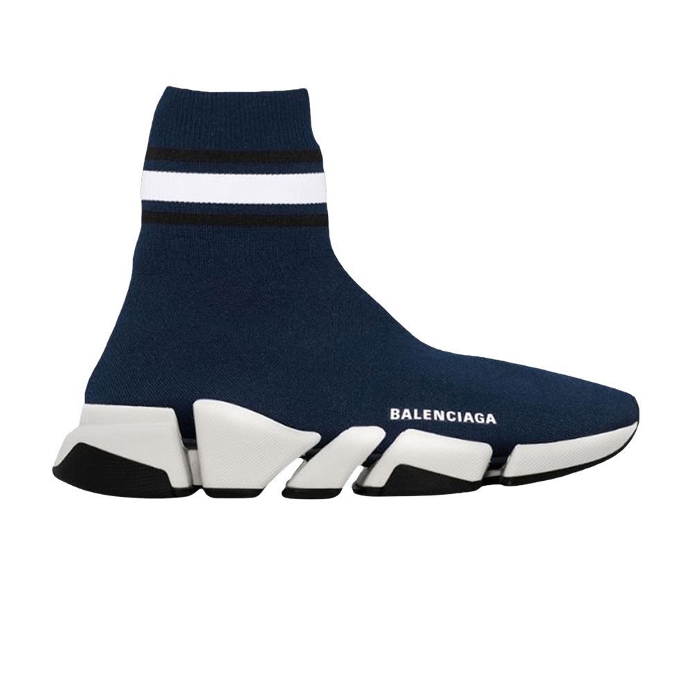 Buy (W) バレンシアガ スピード2.0 ネイビーストライプ
(Barenshiaga Supi-do 2.0 Neibī Sutoraipu) 674608-W2F60-4199