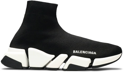 Balenciaga 女士 Speed 2 編織運動鞋 '黑白色' 617196 W1702 1015 Buy Balenciaga 女士 Speed 2 編織運動鞋 '黑白色' 617196 W1702 1015