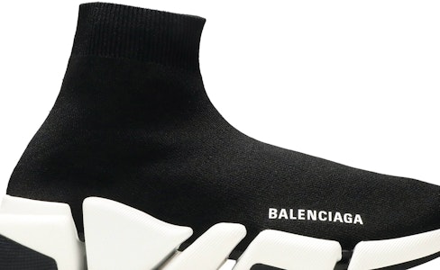 Balenciaga 女士 Speed 2 編織運動鞋 '黑白色' 617196 W1702 1015 Order Balenciaga 女士 Speed 2 編織運動鞋 '黑白色' 617196 W1702 1015