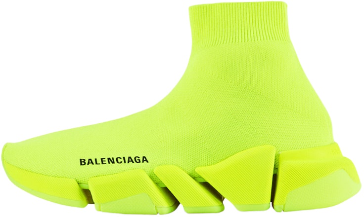 balenciaga-speed-2-trainer-knit-fluo-yellow-women