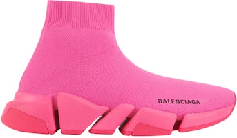 (女性)巴黎世家 Speed 2 針織運動鞋 '霓虹粉' 617196W17265800 Order (女性)巴黎世家 Speed 2 針織運動鞋 '霓虹粉' 617196W17265800