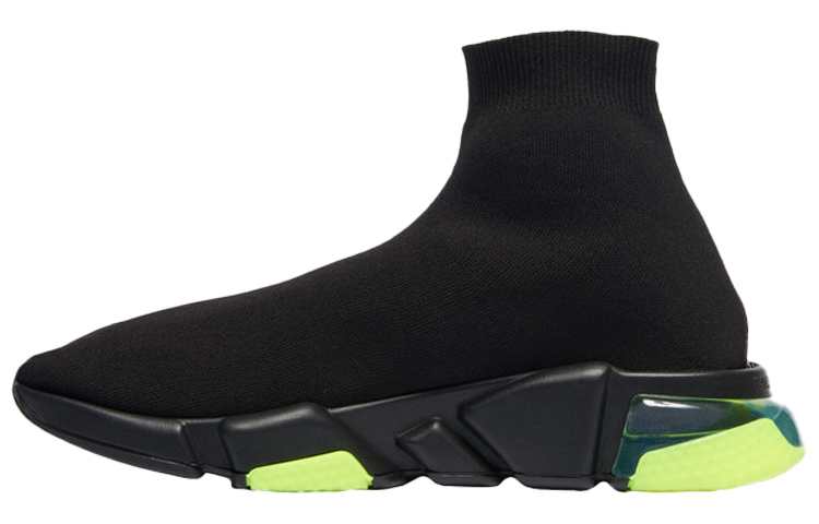 (Women) Balenciaga Speed Clear Sole Trainer 'Black Yellow Fluo'  607543W05GJ1048
