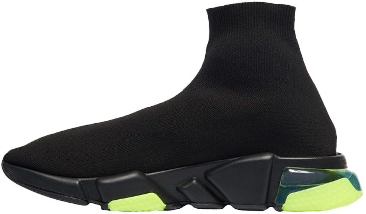 balenciaga-speed-clear-sole-trainer-black-yellow-fluo-wmns