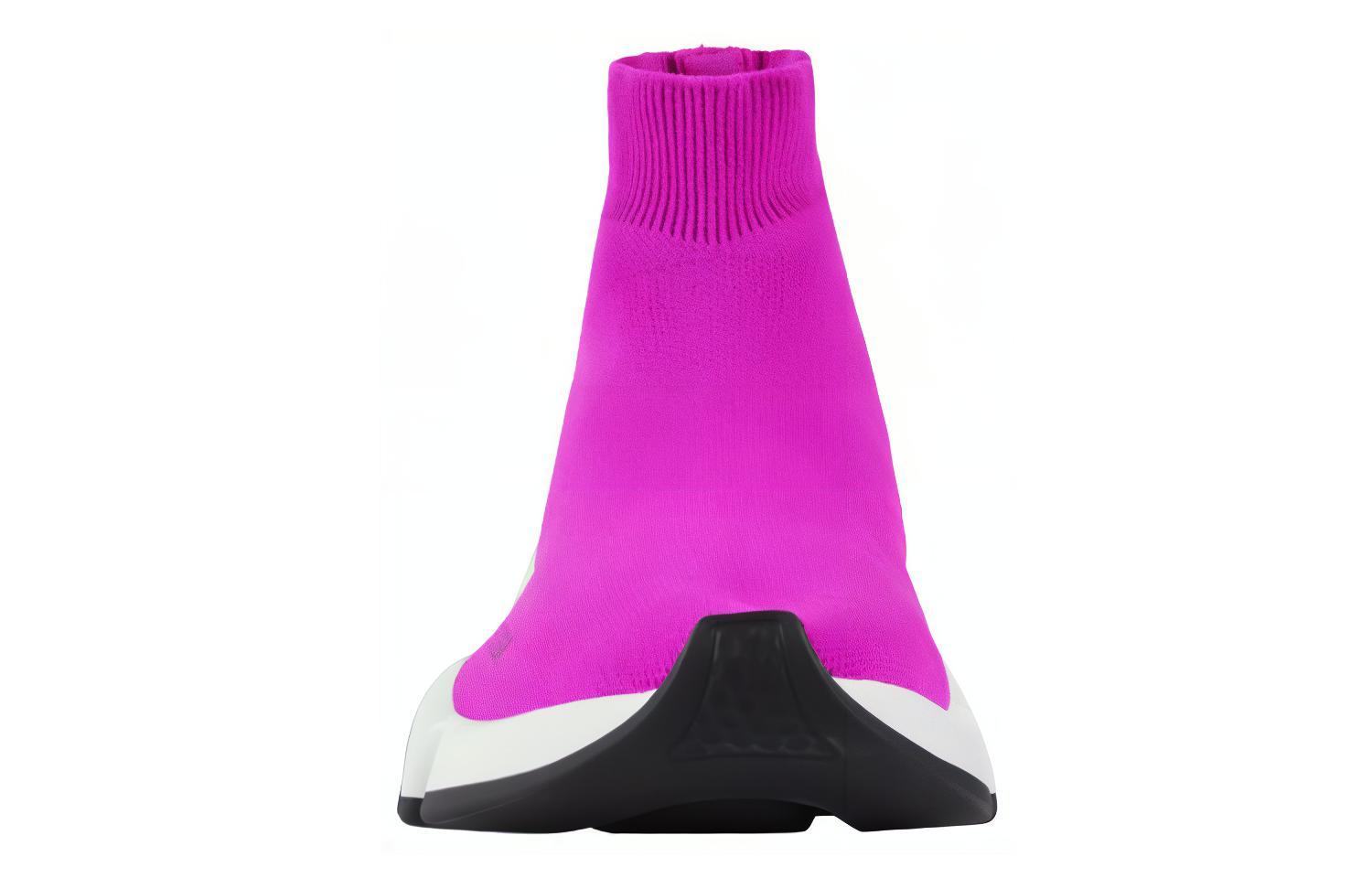 Shop (W) Balenciaga Speed Clear Sole Trainer 'Fuchsia' - Kasut Lari Tapak Lut Fuchsia 607543 W05GG 5911