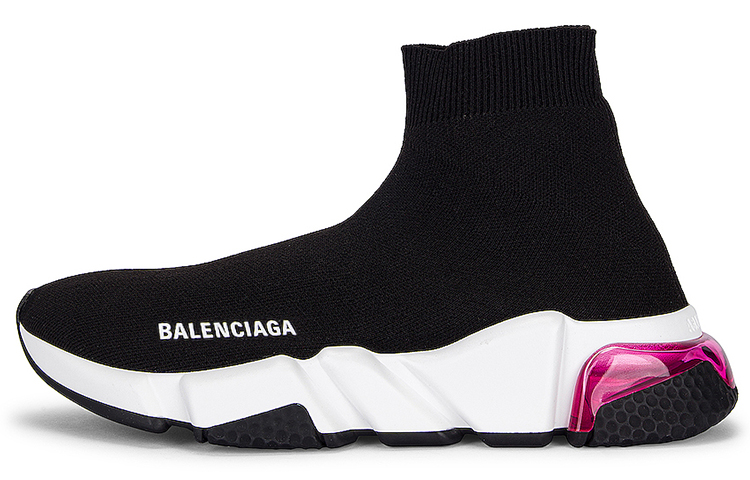 (Women) Balenciaga Speed High 'Black White' 607543W05GG