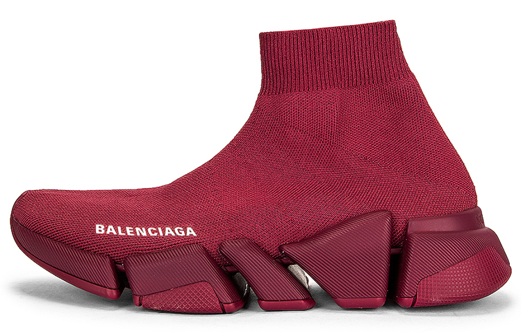 (Women) Balenciaga Speed High 'Dark Red' 617196W2DB1