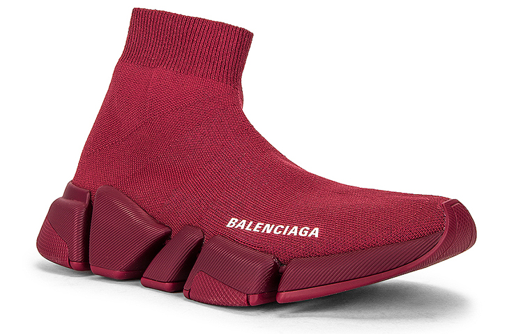 (W) Balenciaga Speed High 'Dark Red' 圖 3