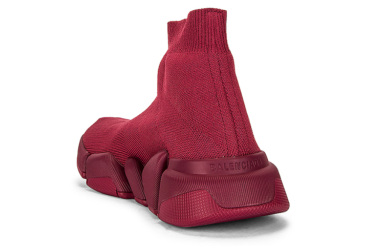 (W) Balenciaga Speed High 'Dark Red' 圖 4