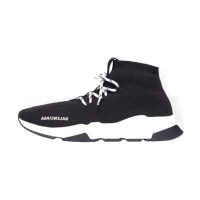 (W) Balenciaga Speed Lace Up Sneaker 'Black White'