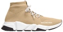 Order (W) Balenciaga Speed Lace Up Trainer 'Beige' - Kasut Balenciaga Speed Lace Up 'Beige' 587284-W1702-2300