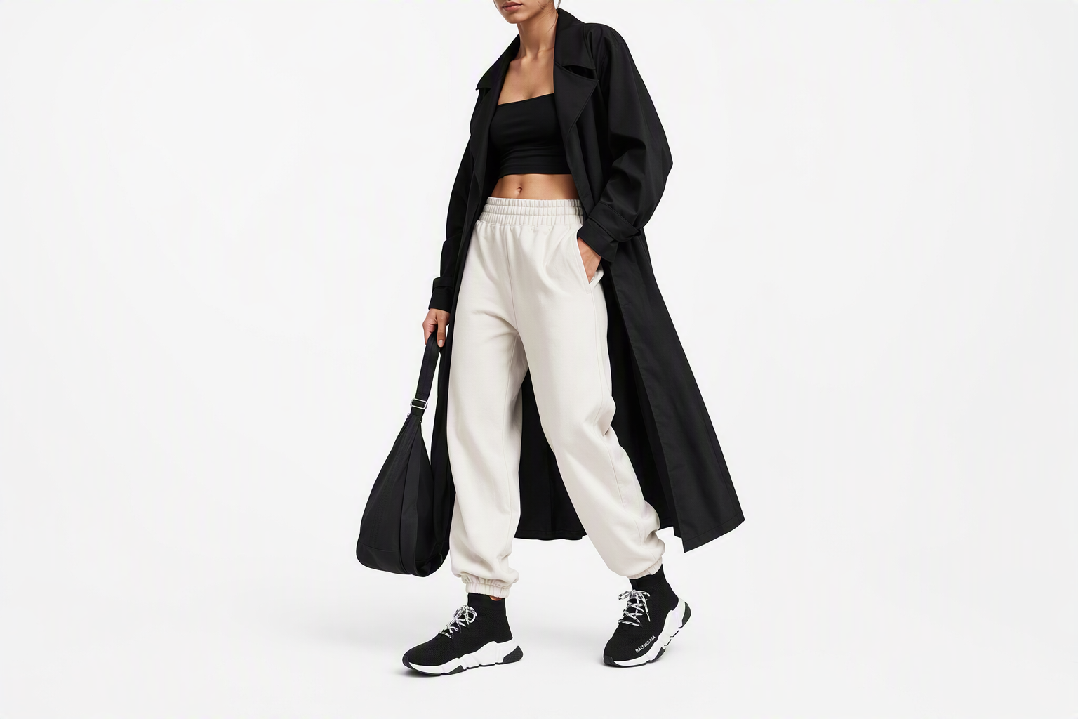 Order （女款）Balenciaga Speed 鞋帶運動鞋 '黑色' 562159 W1HP0 1000