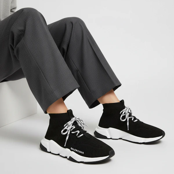 (W) Balenciaga Speed Lace Up Trainer 'Hitam' 562159 W1HP0 1000 Order (W) Balenciaga Speed Lace Up Trainer 'Hitam' 562159 W1HP0 1000