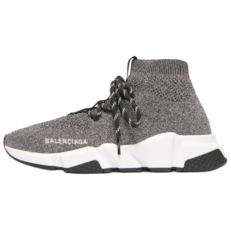(Women) Balenciaga Speed Lace Up Trainer 'Black Cristal'  593699 W0682 1064