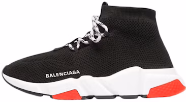 (Women) Balenciaga Speed Lace Up Trainer 'Black Red' 559351-W1HP0-1000 (Women) Balenciaga Speed Lace Up Trainer 'Black Red' 559351-W1HP0-1000