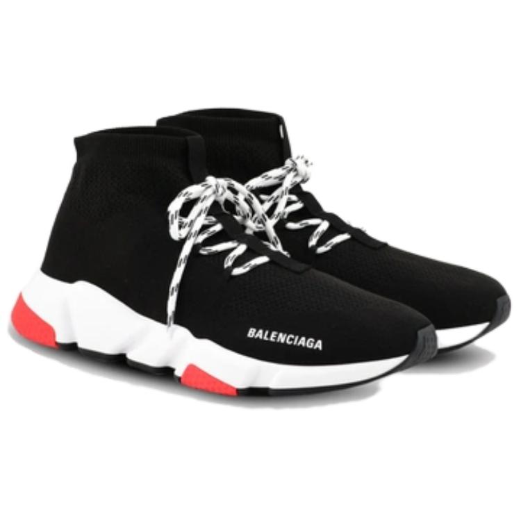 Shop (W) 발렌시아가 스피드 레이스업 트레이너 '블랙 레드' 559351-W1HP0-1000