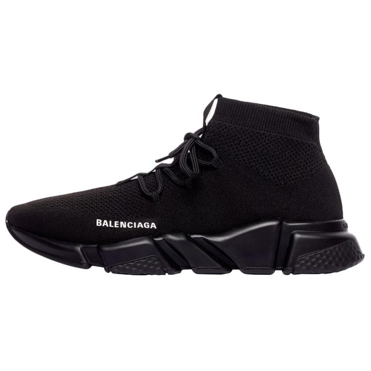 (Women) Balenciaga Speed Lace Up Trainer 'Knitted Black'  559353W1HP01000