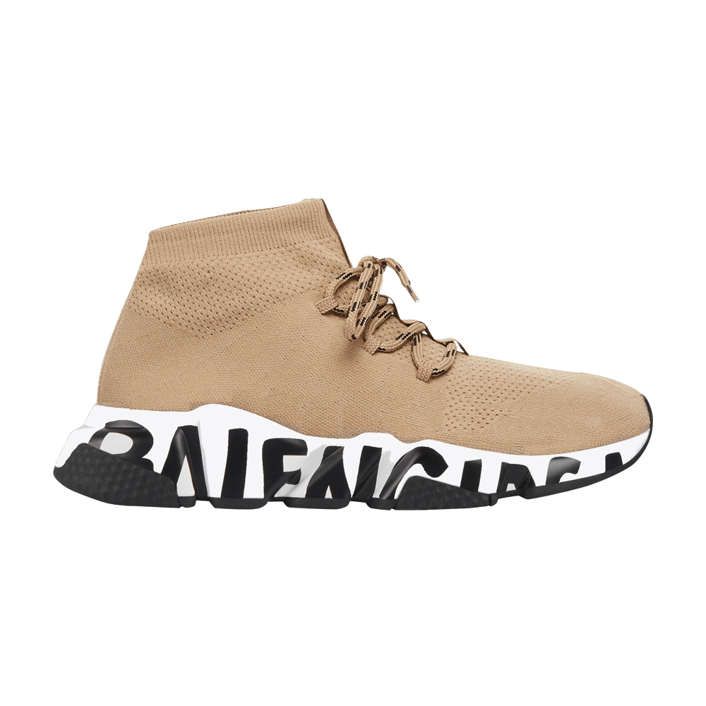 (Women) Balenciaga Speed Lace Up Trainer 'Midsole Graffiti - Beige'  617220-W2DB7-9791