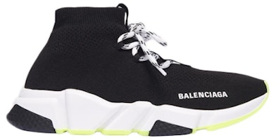 (Women) Balenciaga Speed Lace Up Trainer 'Yellow Sole'  559352-W1HP0-1000 (Women) Balenciaga Speed Lace Up Trainer 'Yellow Sole'  559352-W1HP0-1000
