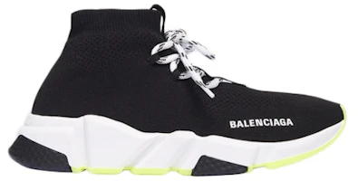 (Women) Balenciaga Speed Lace Up Trainer 'Yellow Sole' 559352-W1HP0-1000 (Women) Balenciaga Speed Lace Up Trainer 'Yellow Sole' 559352-W1HP0-1000