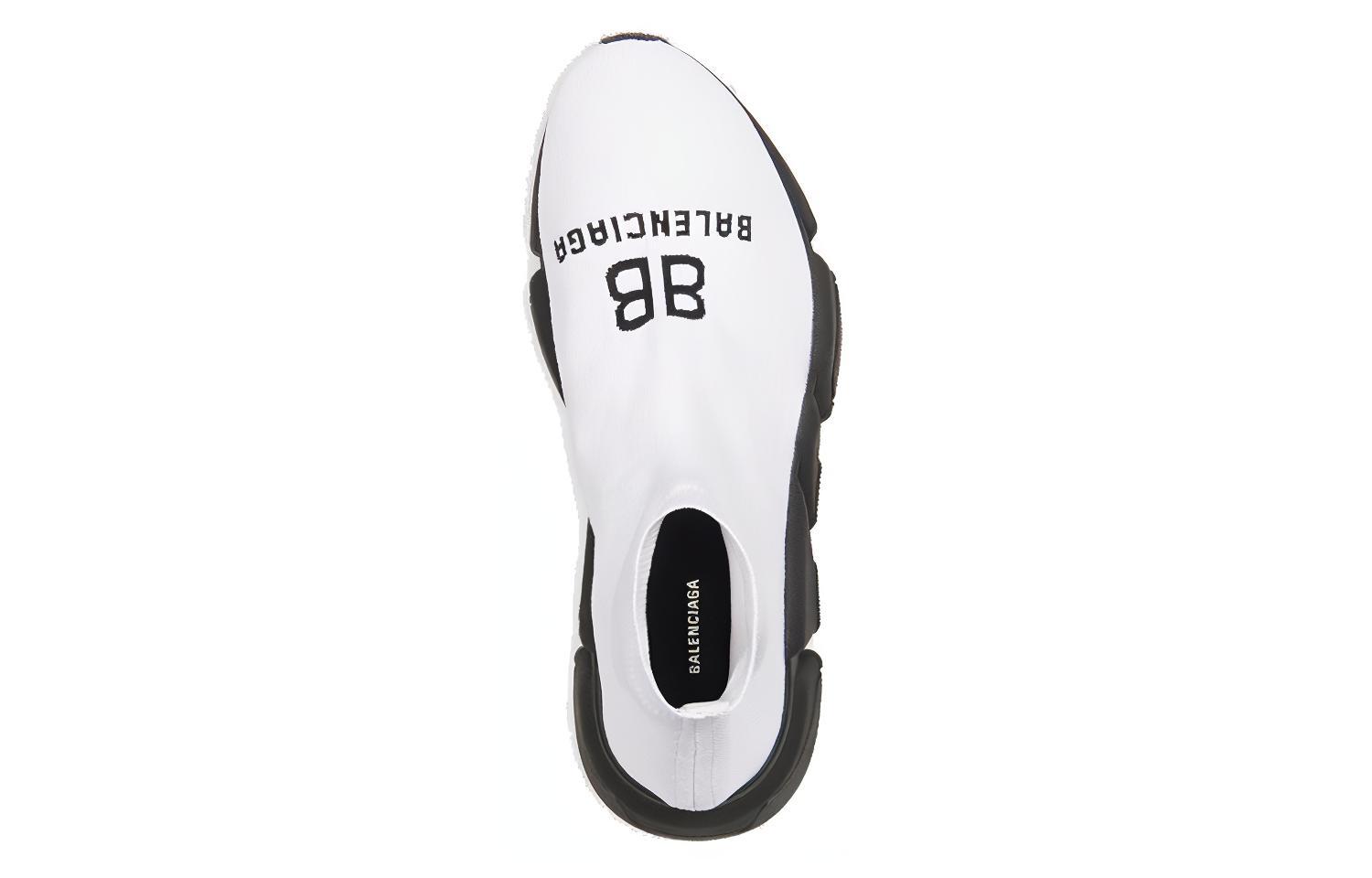 Order (W) Balenciaga Speed Gerecycled Sneakers Wit/Zwart 617192W2A519010