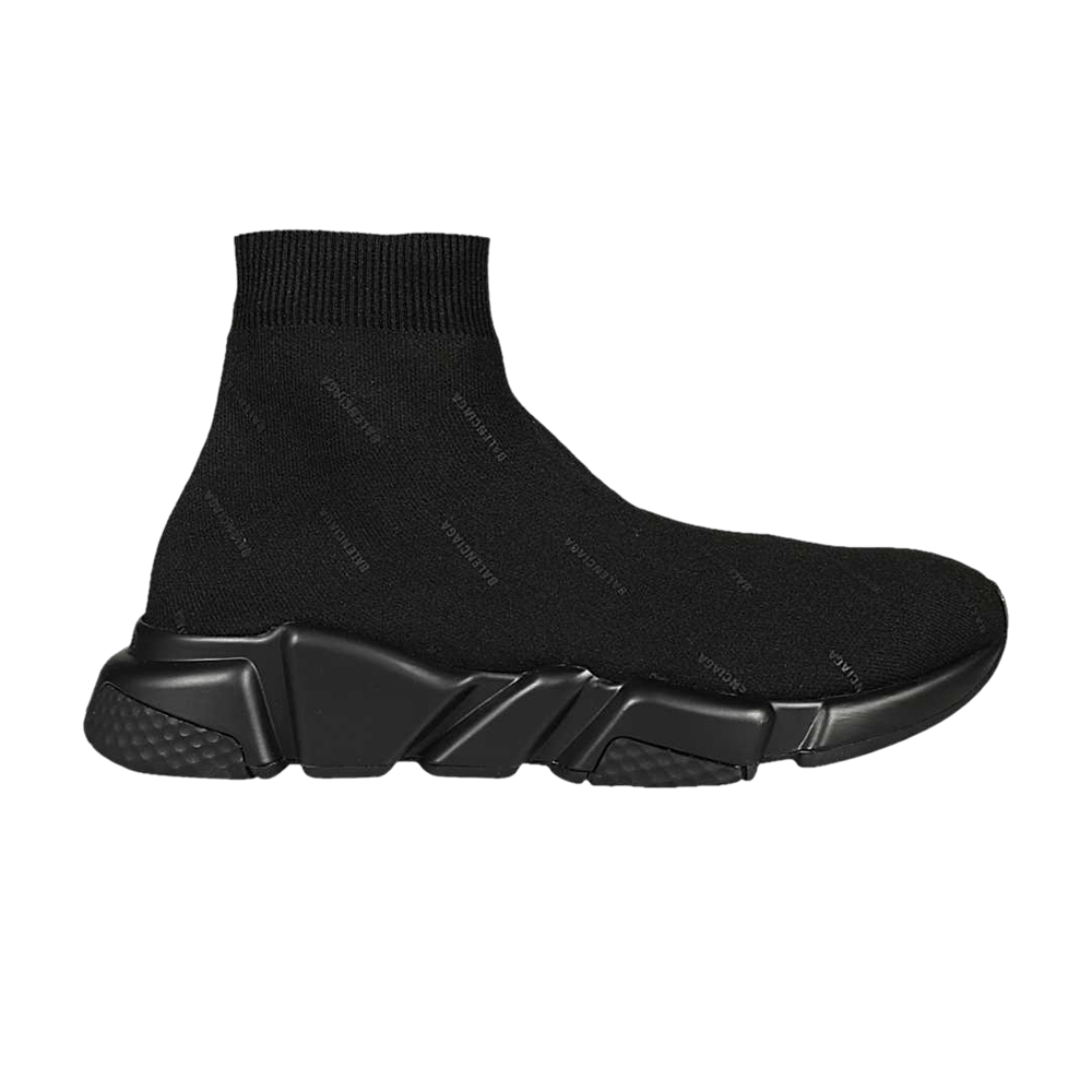 (W) Balenciaga Speed Sneaker 'Allover Logo - Black'