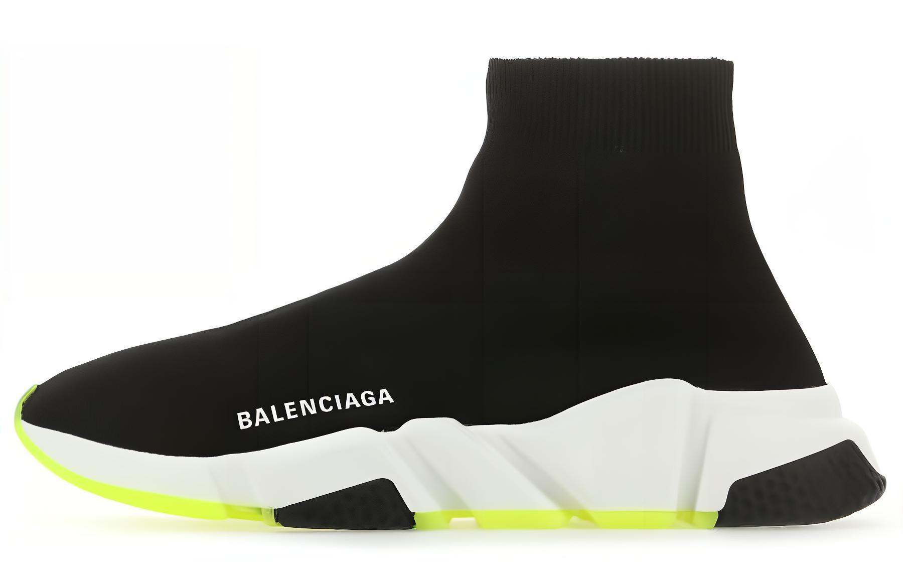 (Women) Balenciaga Speed Sneaker 'Black Neon Yellow'  587280-W2DB9-1016