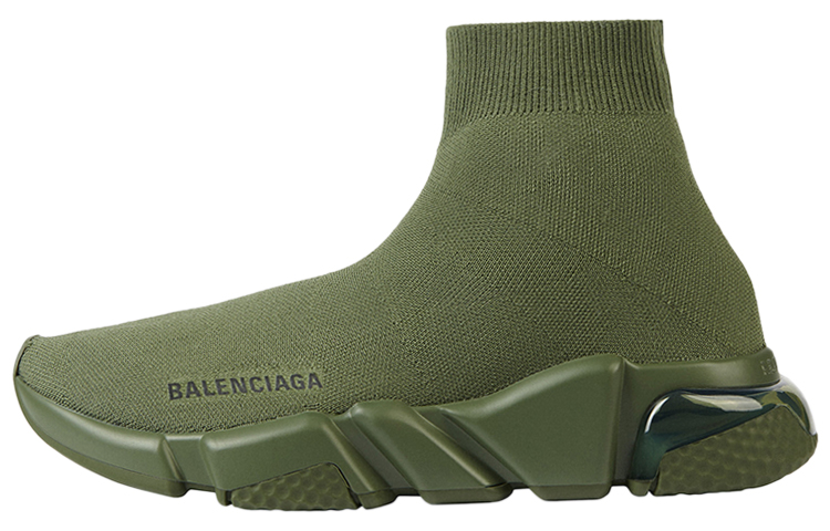 (W) Balenciaga Speed Sneaker 'Clear Sole - Khaki'