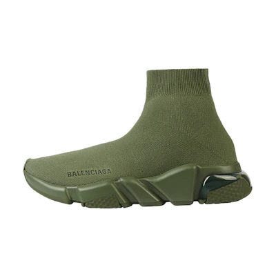 (W) Balenciaga Speed Sneaker 'Clear Sole - Khaki'