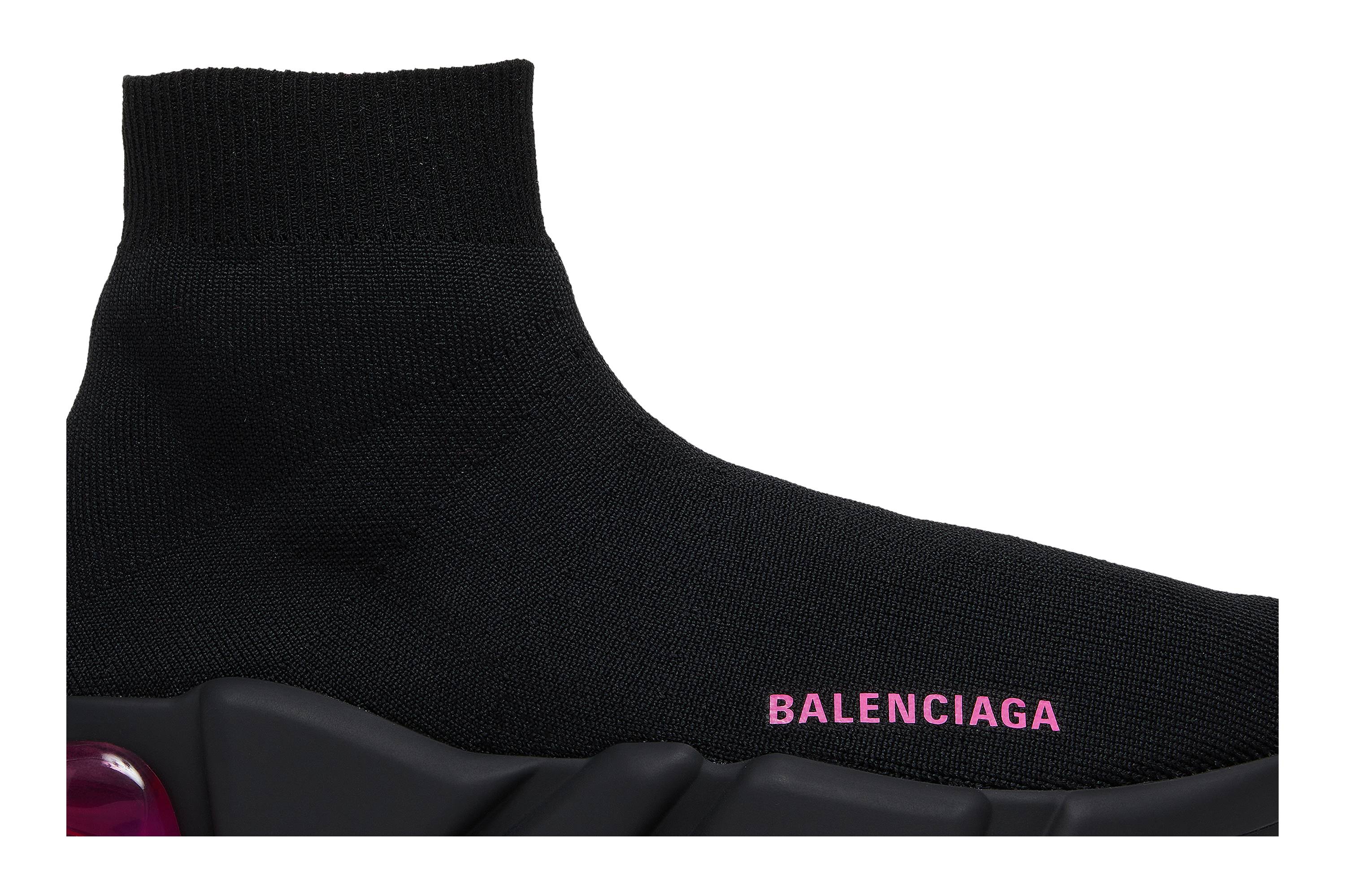 (W) Balenciaga Speed Sneaker 'Clear Sole - Black Fluo Pink' 圖 2