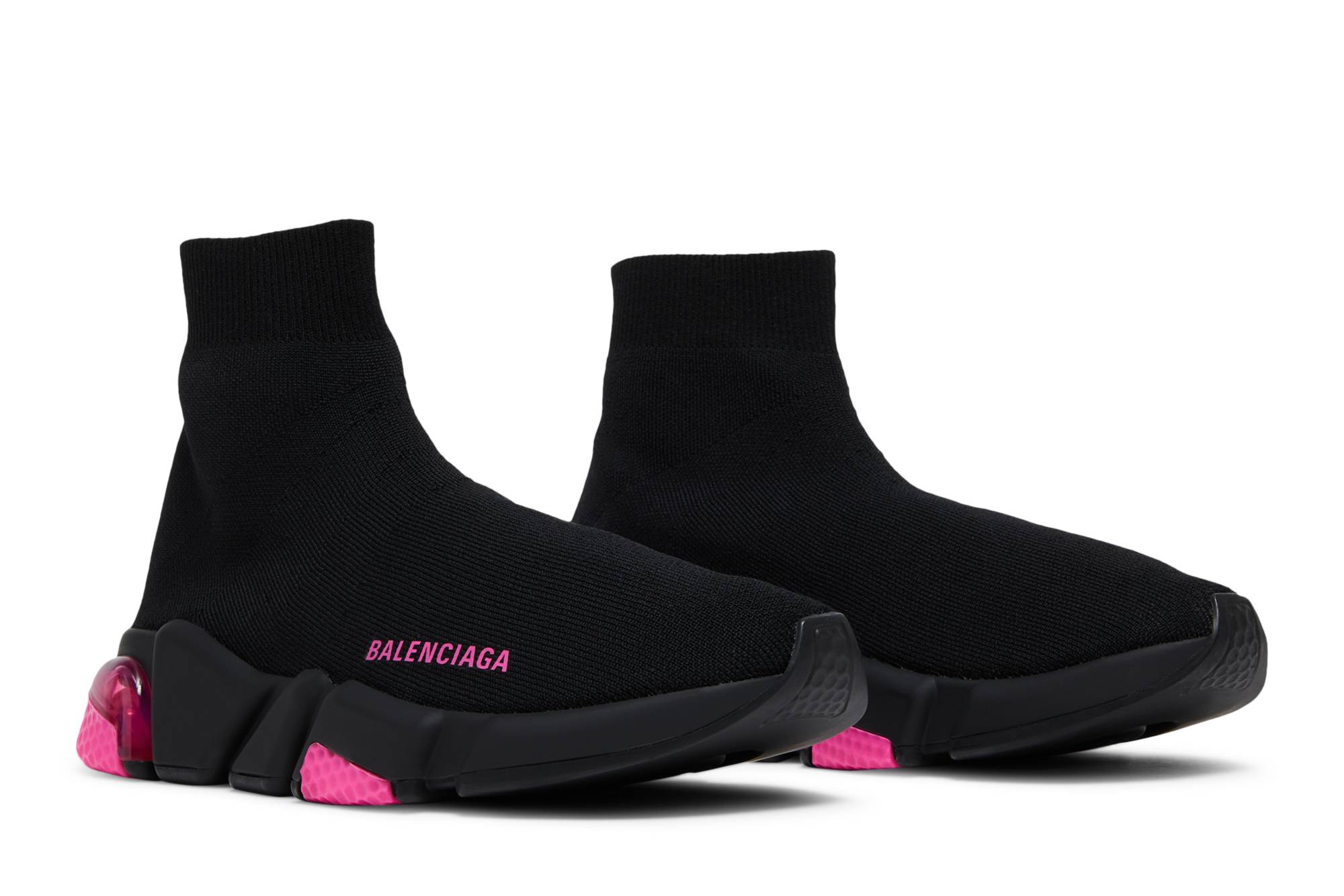 (W) Balenciaga Speed Sneaker 'Clear Sole - Black Fluo Pink' 圖 8