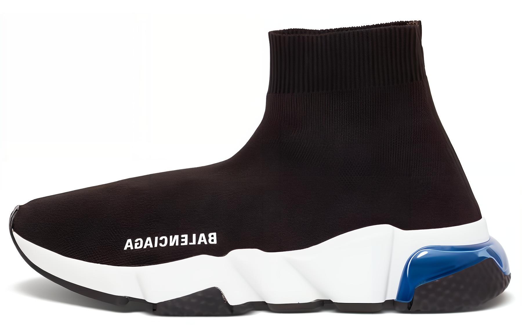(Women) Balenciaga Speed Sneaker 'Clearsole - Black Blue' 607543W05GG1941