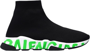 (Women) Balenciaga Speed Sneaker 'Midsole Graffiti - Black Fluo Green' 605942-W2DBN-1935 (Women) Balenciaga Speed Sneaker 'Midsole Graffiti - Black Fluo Green' 605942-W2DBN-1935