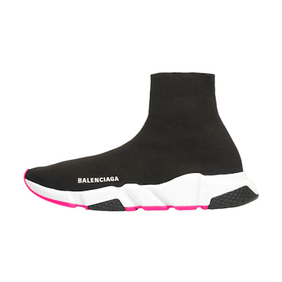 (W) Balenciaga Speed Trainer 'Black Pink Sole'