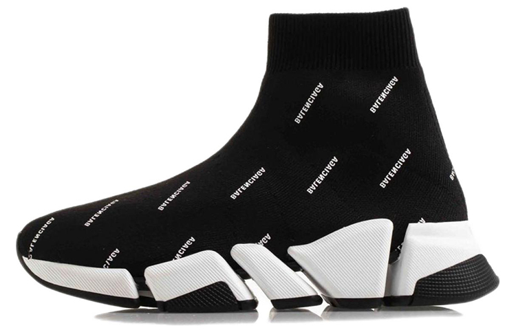 (W) Balenciaga Speed Trainer 'Black White'
