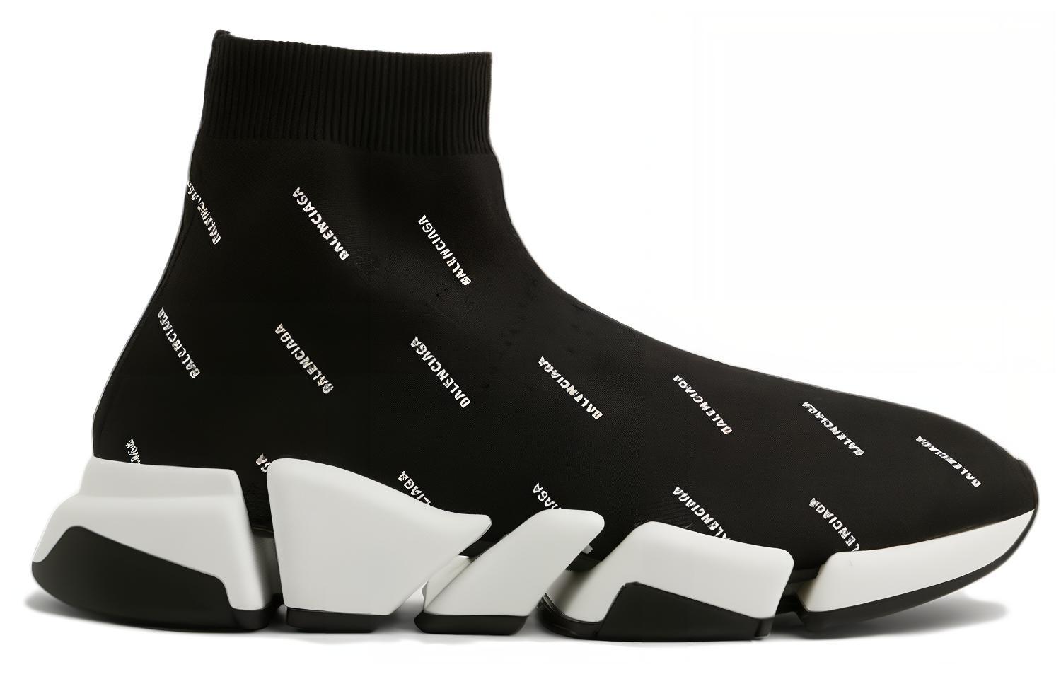 (W) Balenciaga Speed Trainer 'Black White' 圖 2