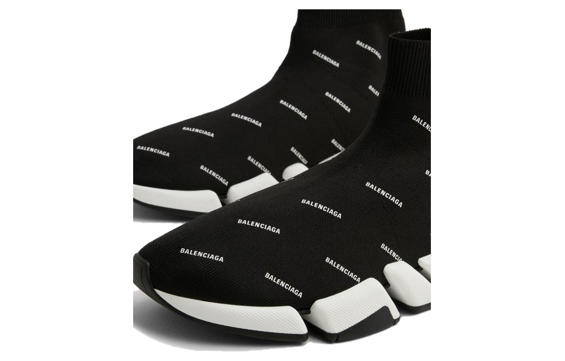 (W) Balenciaga Speed Trainer 'Black White' 圖 4