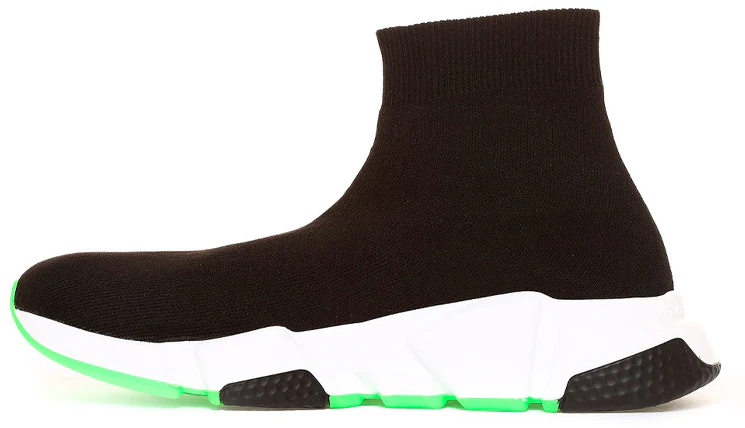balenciaga-speed-trainer-black-white-green-wmns