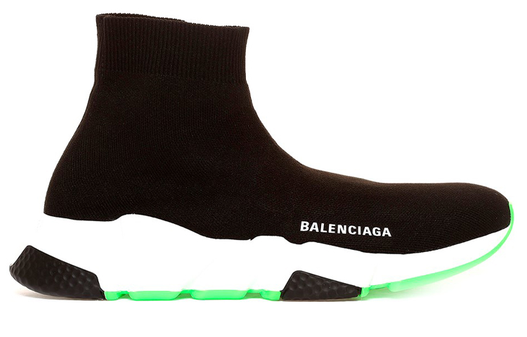 (W) Balenciaga Speed Trainer 'Black White Green' 圖 2