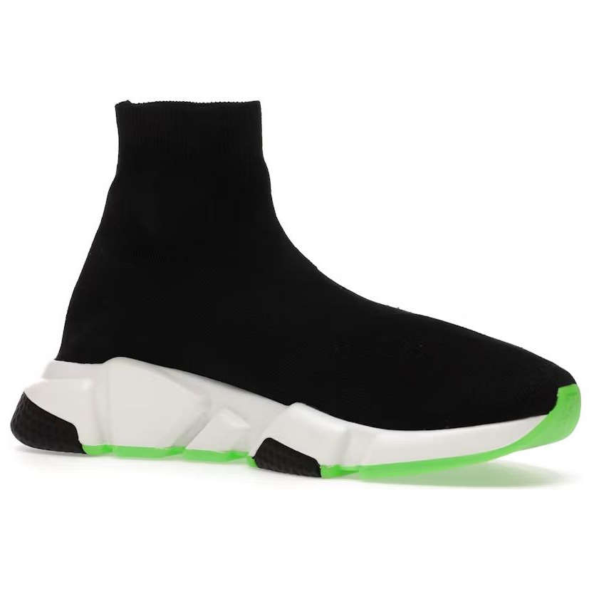 (W) Balenciaga Speed Trainer 'Black White Green' 圖 4