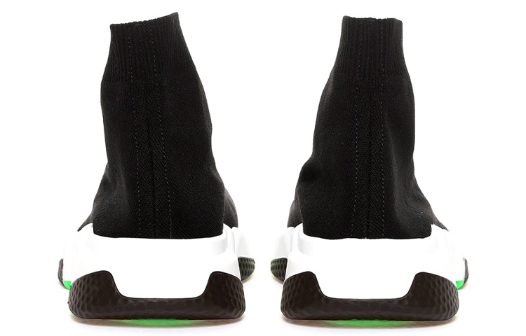 (W) Balenciaga Speed Trainer 'Black White Green' 圖 5